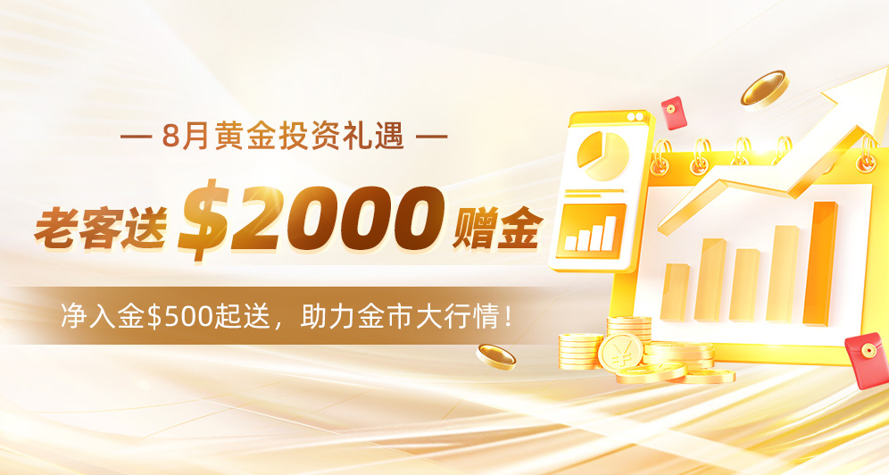 8月老客赠金，最高送$2000